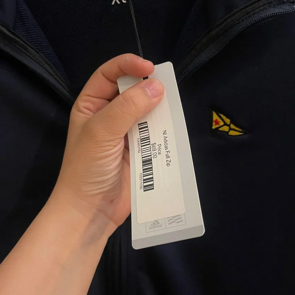 NWT Adidas XL Navy Men's Zip Up Jacket‎